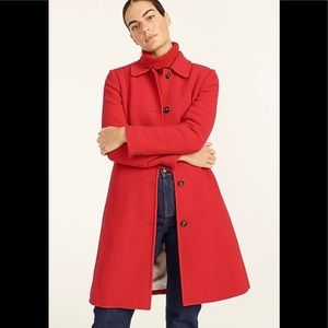J. Crew Double Cloth Bright Cherry Classic lady day coat (8)